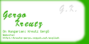 gergo kreutz business card