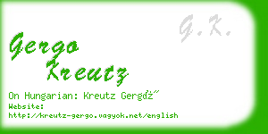 gergo kreutz business card